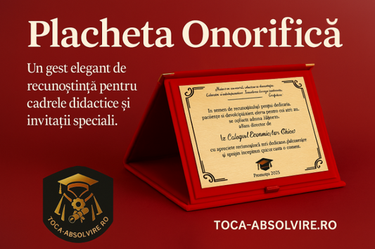 Placheta Onorifică – un gest elegant de recunoștință pentru cadrele didactice și invitații speciali