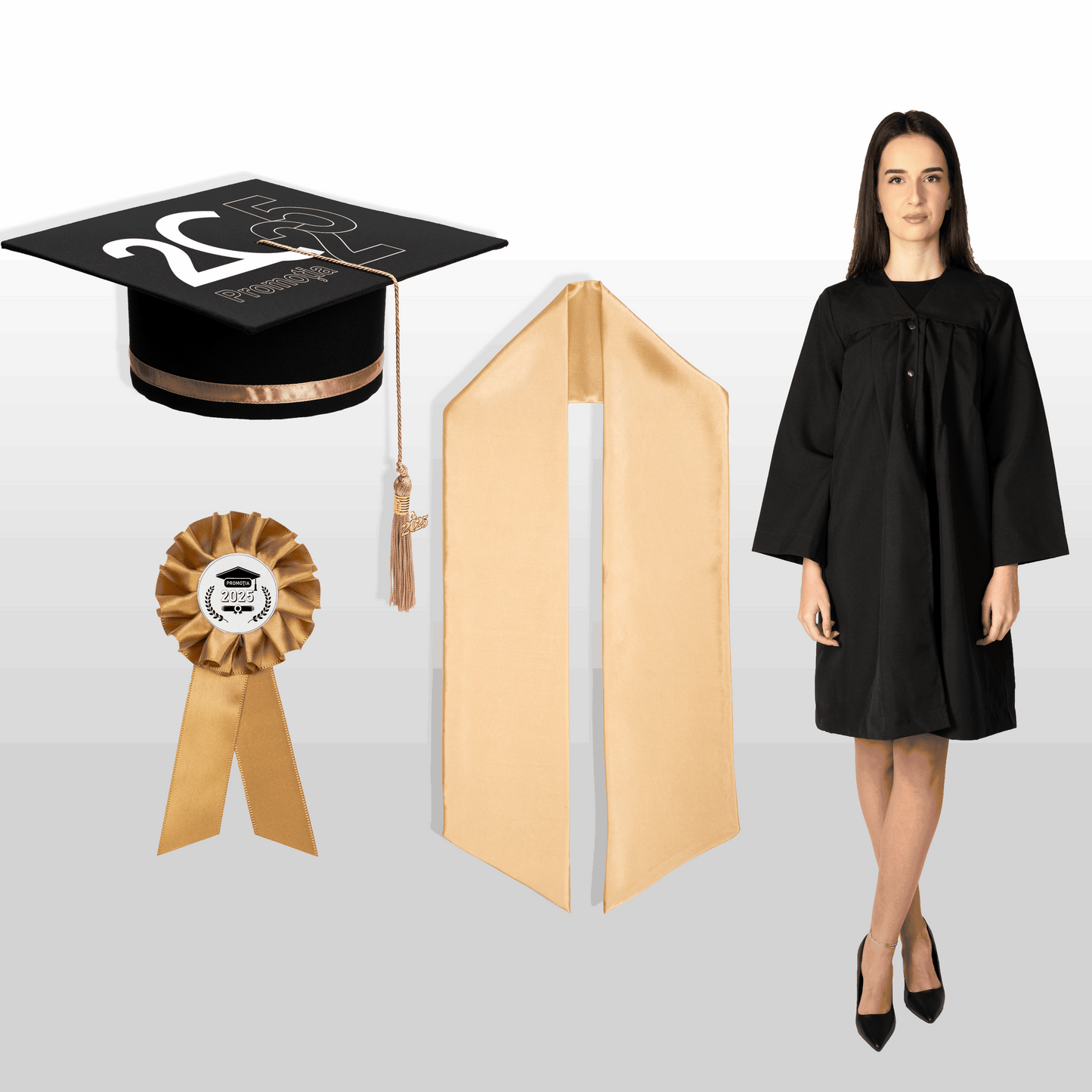 Pachet Robă, Tocă, Eșarfă, Cocardă cu personalizare standard - 2025