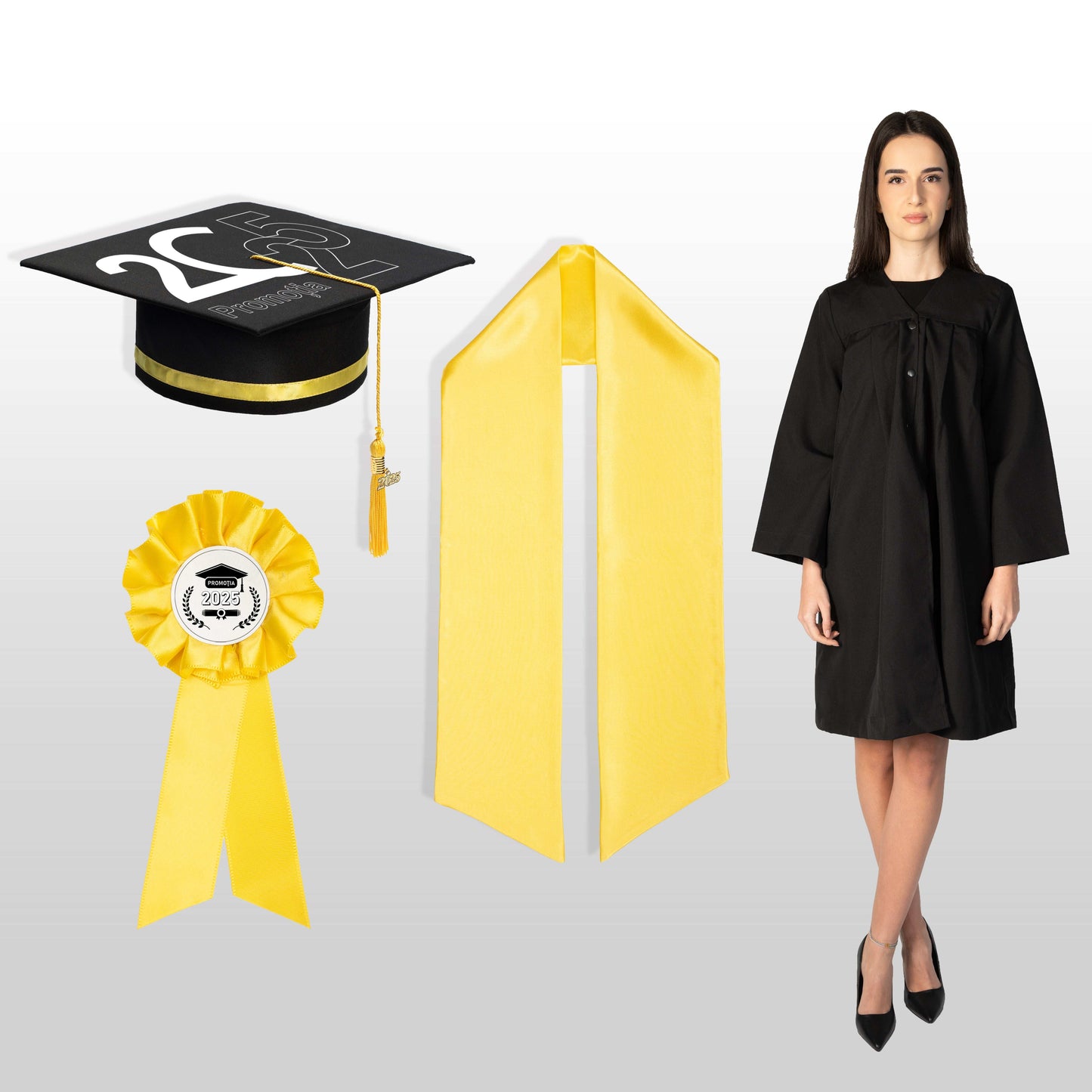 Pachet Robă, Tocă, Eșarfă, Cocardă cu personalizare standard - 2025