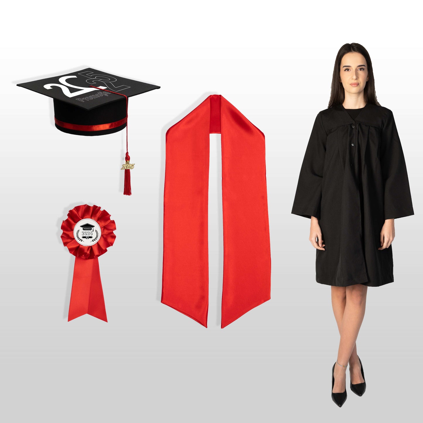 Pachet Robă, Tocă, Eșarfă, Cocardă cu personalizare standard - 2025