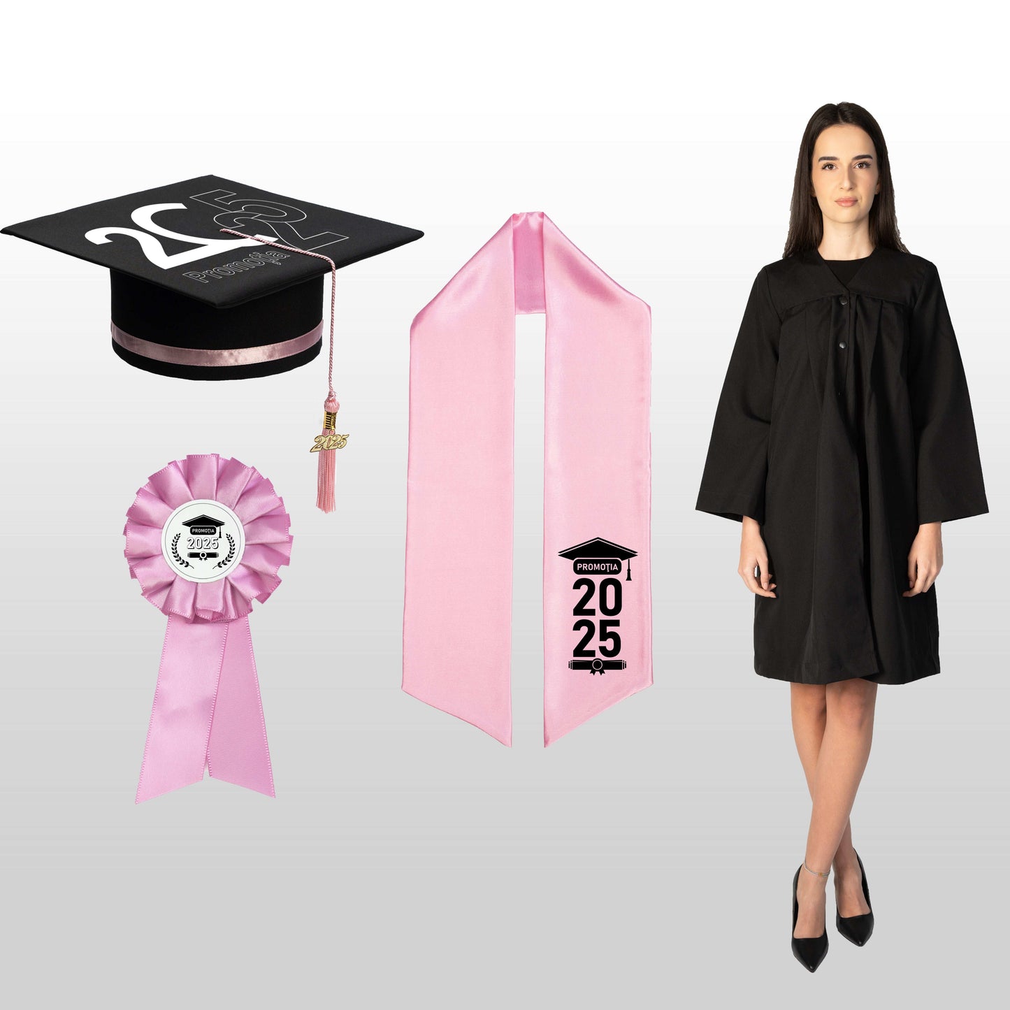 Pachet Robă, Tocă, Eșarfă, Cocardă cu personalizare standard - 2025
