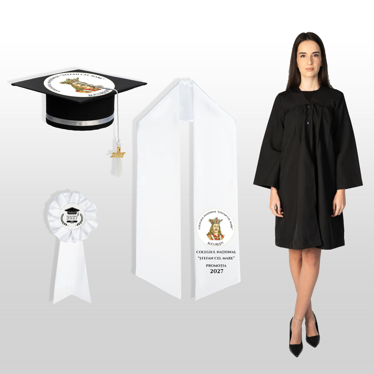 Roba, Tocă, Eșarfă și Cocardă - Personalizate complet