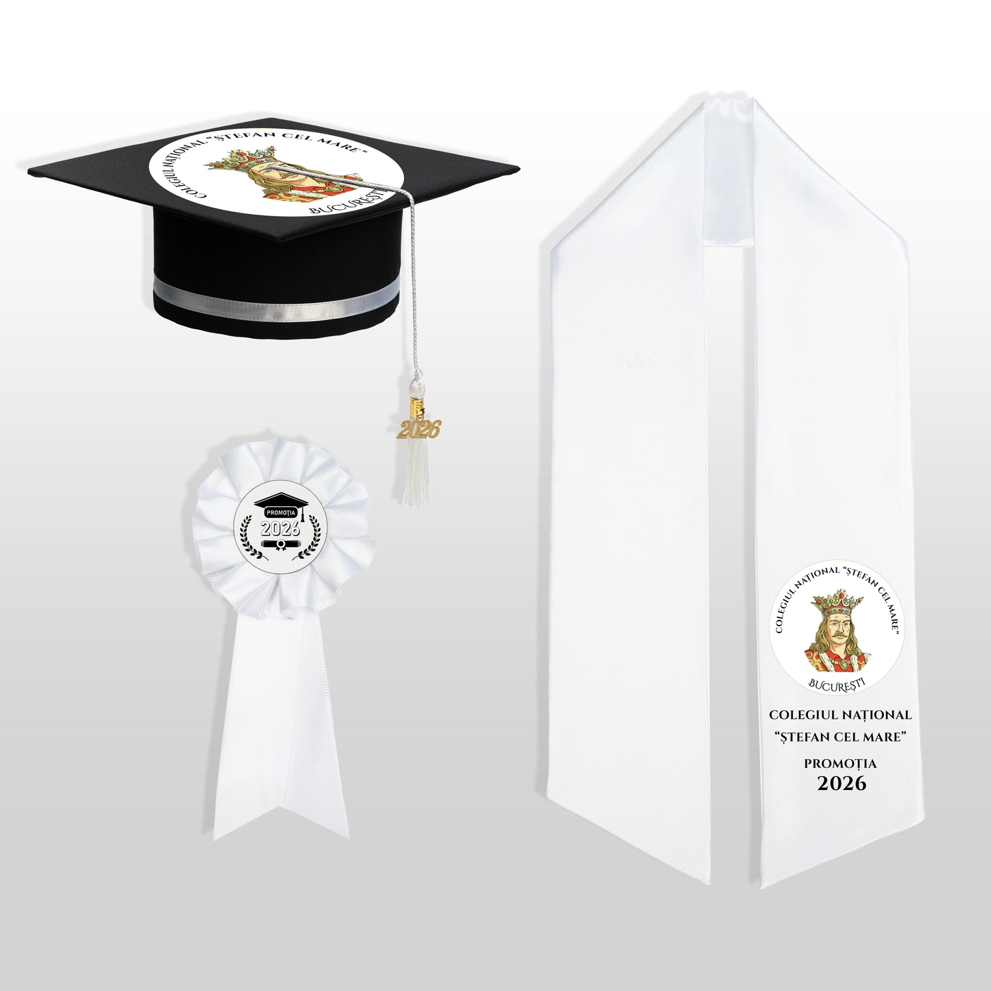 Tocă, Eșarfă și Cocardă - Personalizate Complet