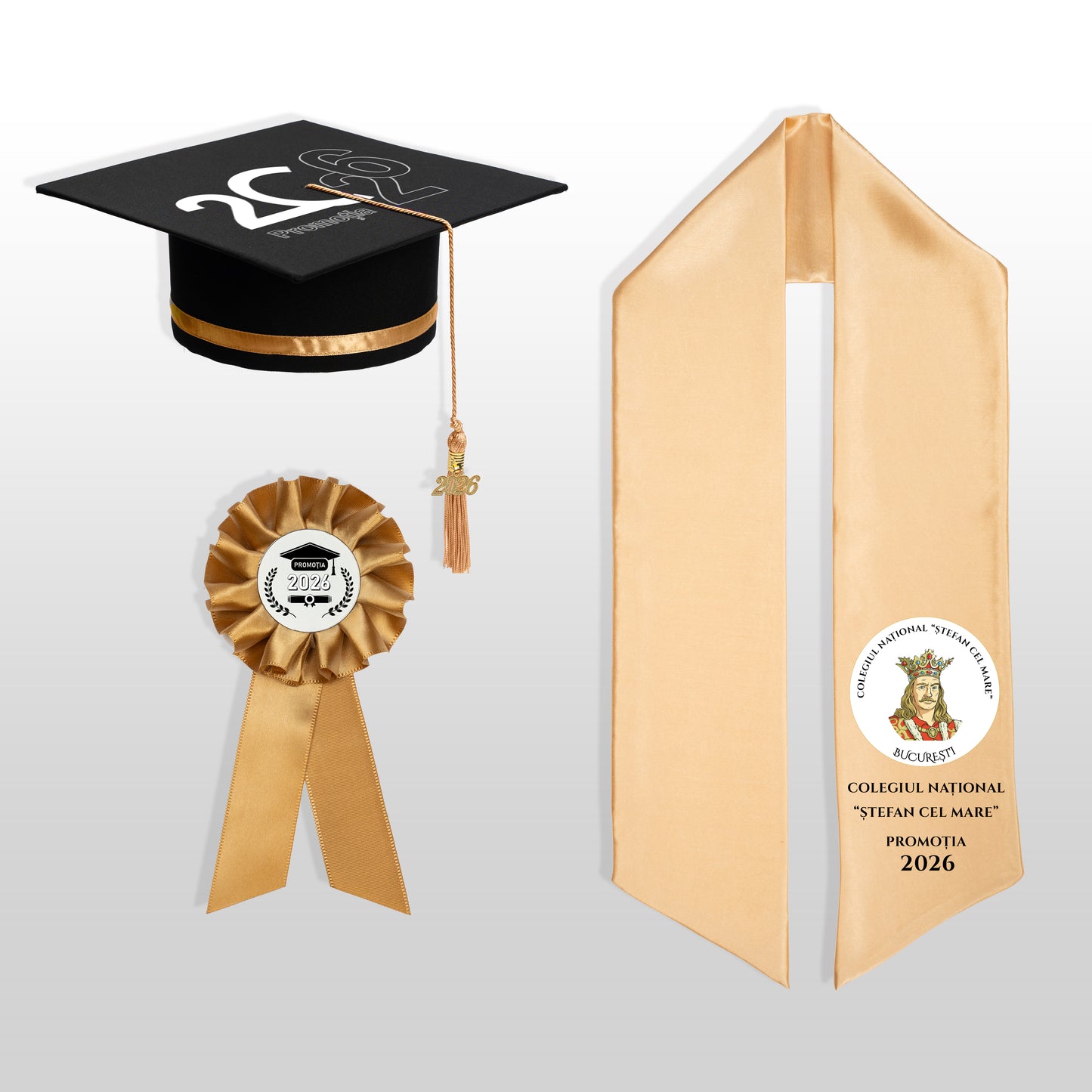 Tocă, Eșarfă și Cocardă - Personalizate Complet