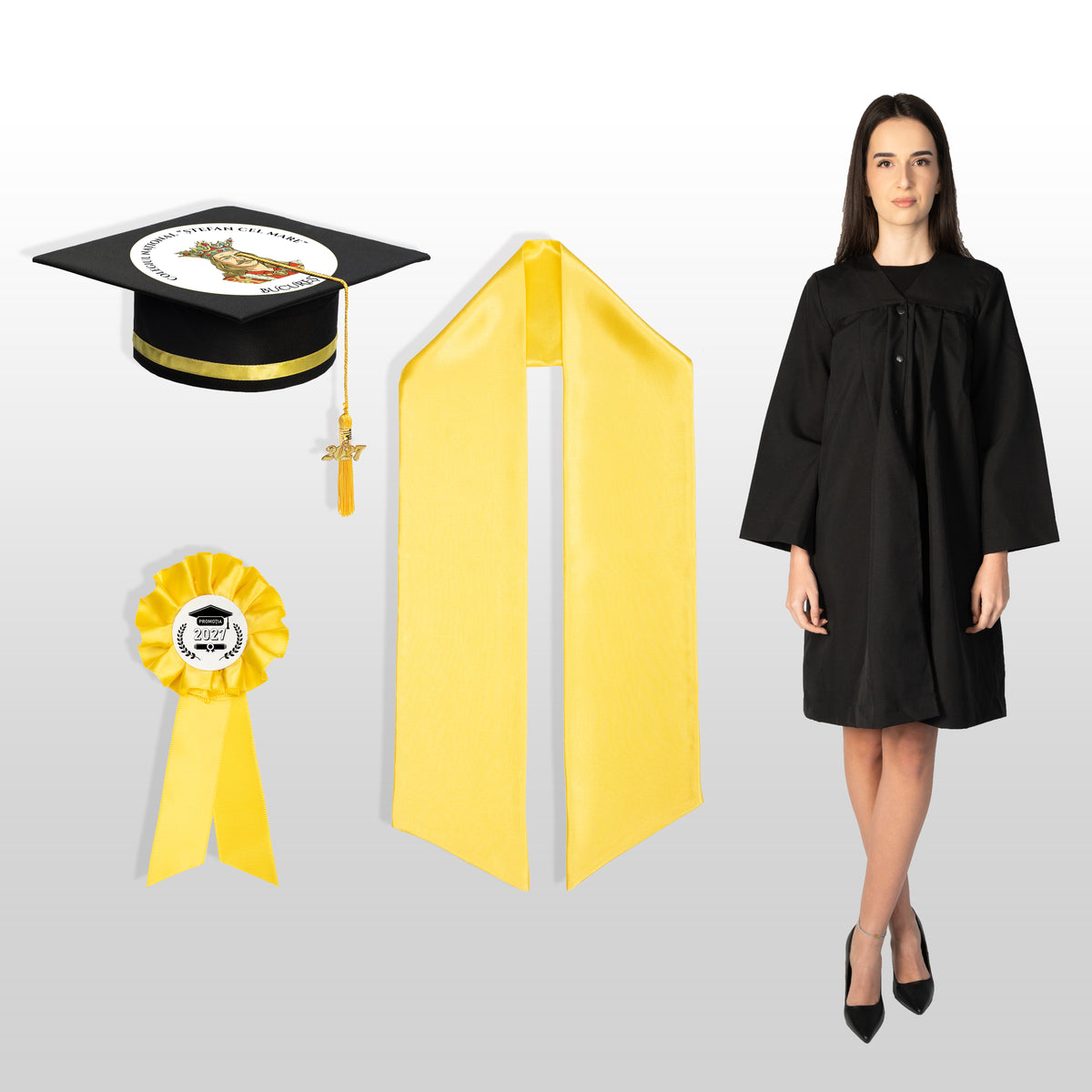 Roba, Tocă, Eșarfă și Cocardă - Personalizate complet