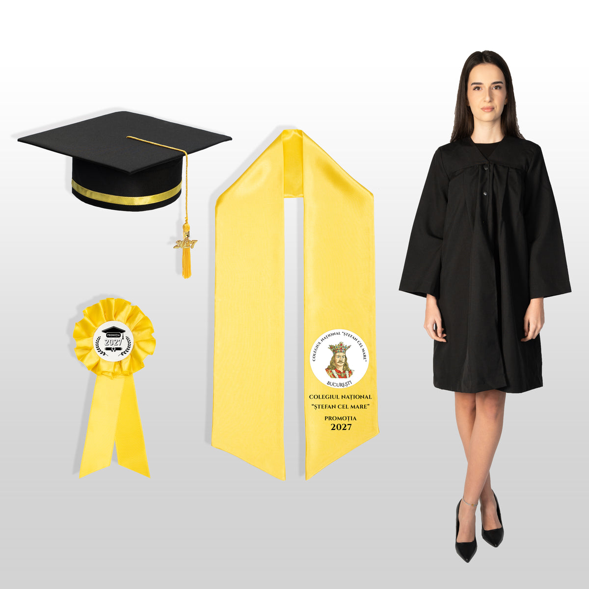 Roba, Tocă, Eșarfă și Cocardă - Personalizate complet