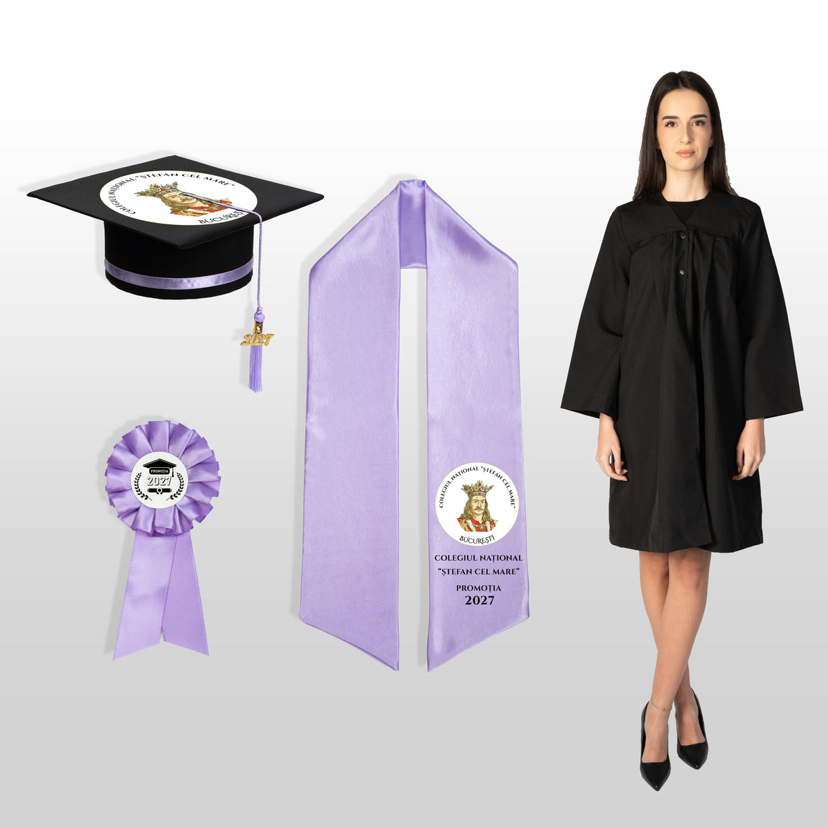 Roba, Tocă, Eșarfă și Cocardă - Personalizate complet