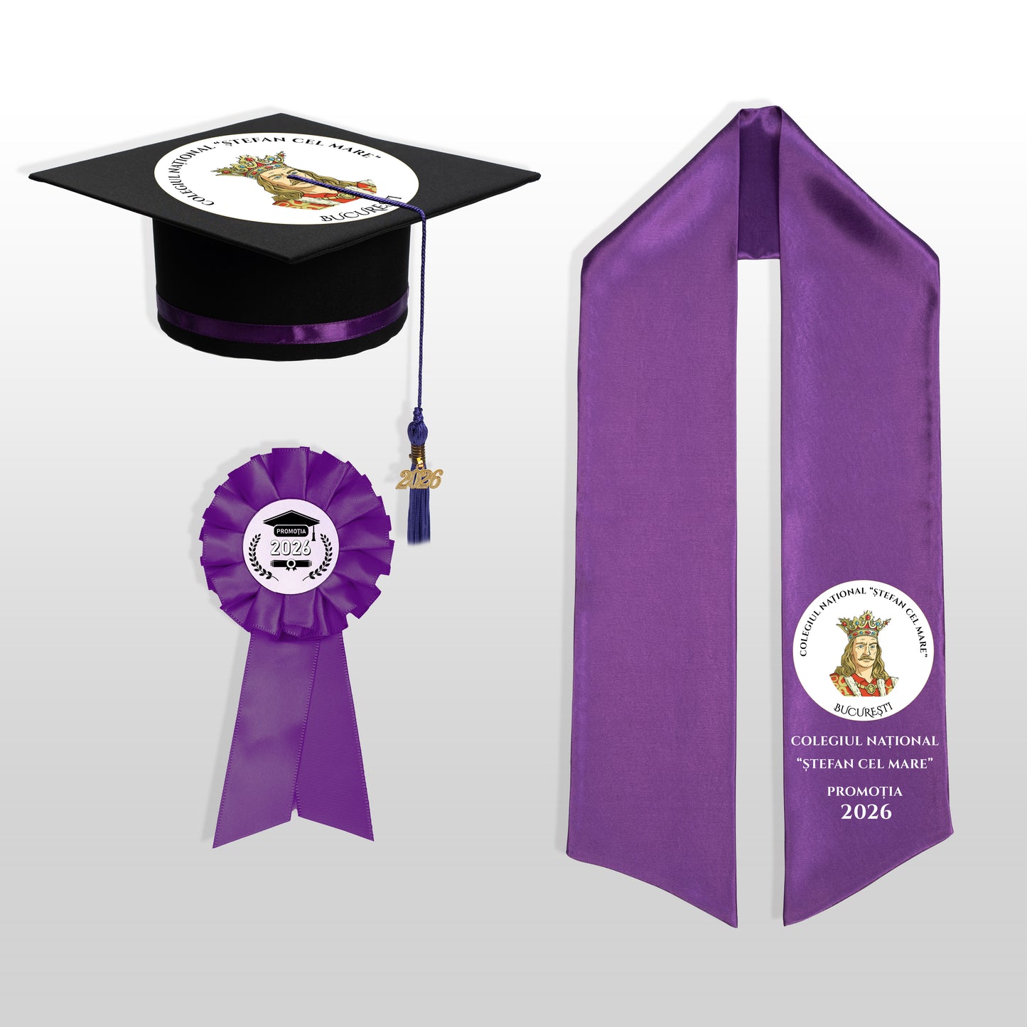 Tocă, Eșarfă și Cocardă - Personalizate Complet