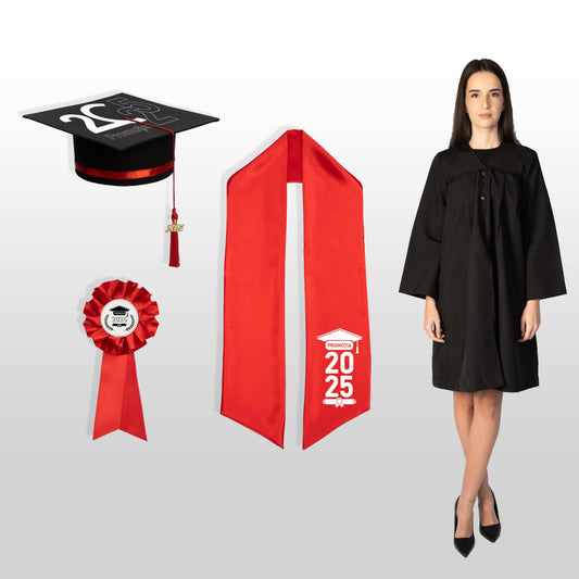 Pachet Robă, Tocă, Eșarfă, Cocardă cu personalizare standard - 2025