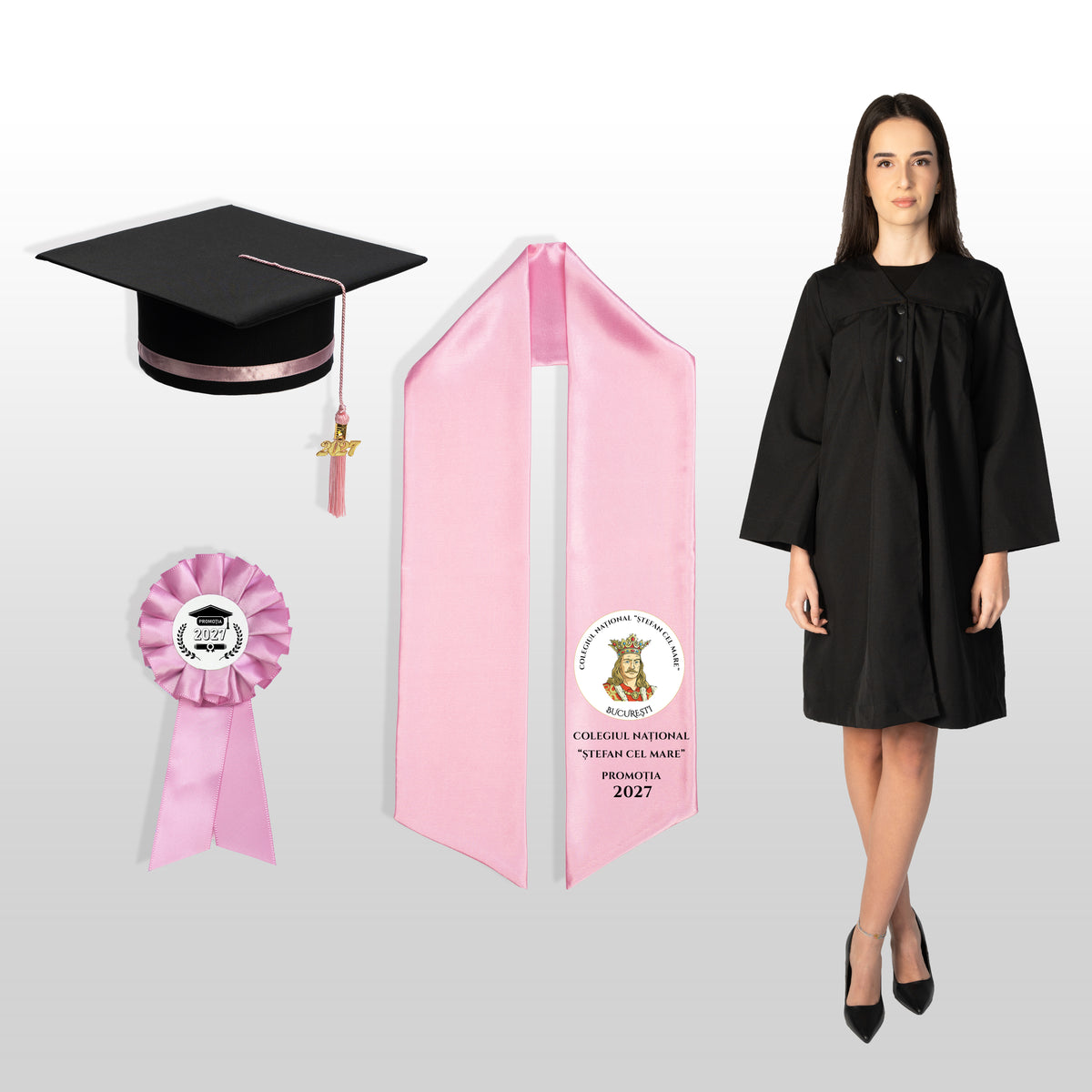 Roba, Tocă, Eșarfă și Cocardă - Personalizate complet