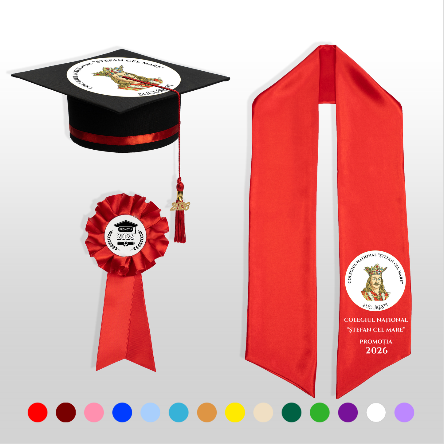 Tocă, Eșarfă și Cocardă - Personalizate Complet