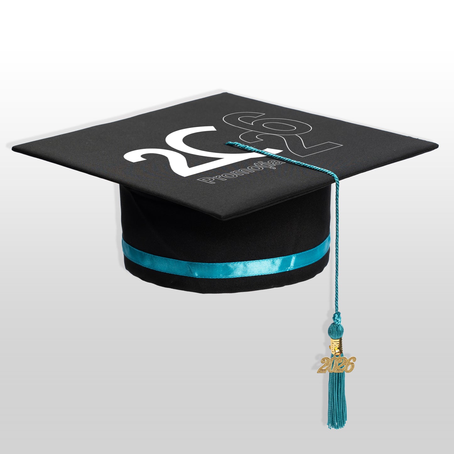 Tocă absolvire turquoise personalizată