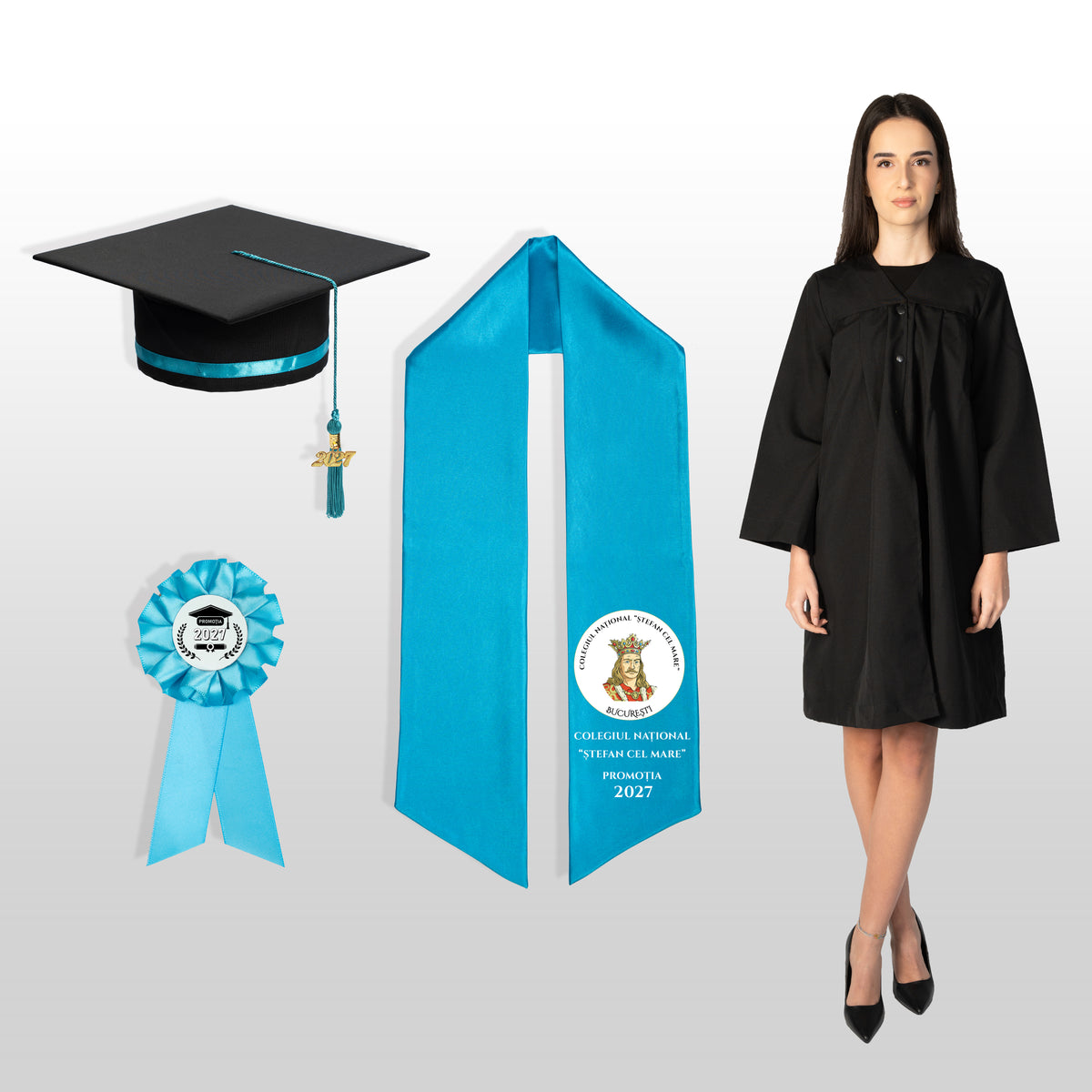 Roba, Tocă, Eșarfă și Cocardă - Personalizate complet