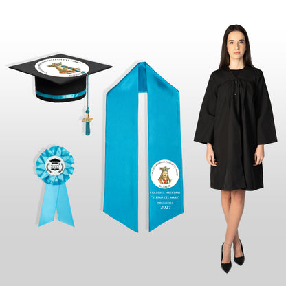 Roba, Tocă, Eșarfă și Cocardă - Personalizate complet