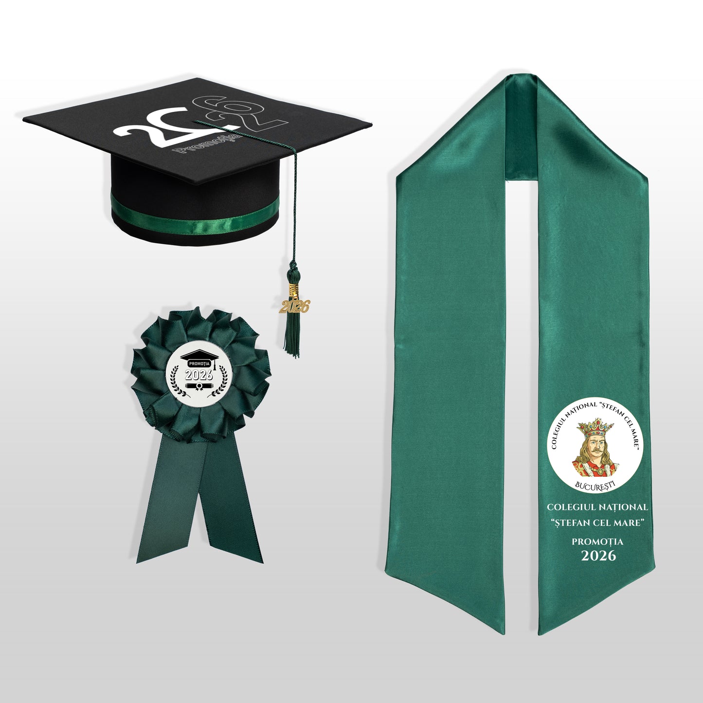 Tocă, Eșarfă și Cocardă - Personalizate Complet