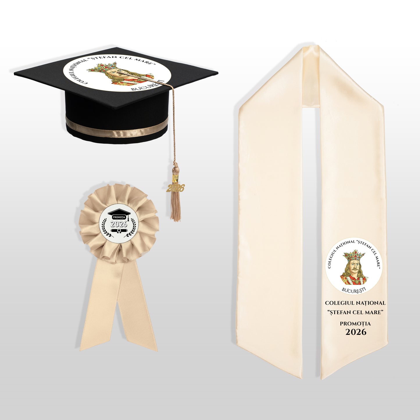 Tocă, Eșarfă și Cocardă - Personalizate Complet